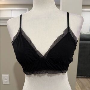 Elegant Mesh Black Bralette